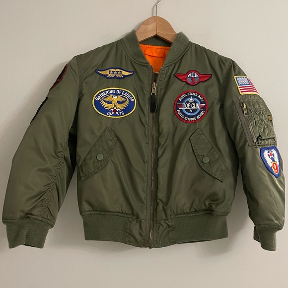Alpha Industries Other - Alpha Industries Boys Top Gun Bomber Jacket